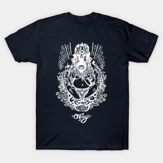 Western Ganesh - White Line T-Shirt by CEFrusher